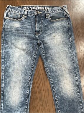 G by Guess Men's Light Blue Washed Slim Jeans